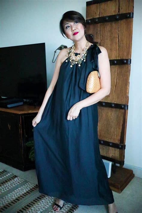 Money, Money Money :: Black Maxi Dress + Statement Brass Beaten Coin ...