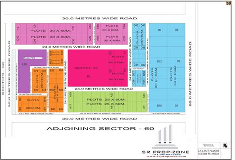 Layout Plan of Noida Sector-59 HD Map