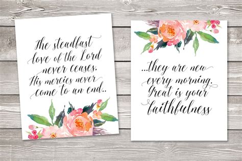 Bible Verse the Steadfast Love of the Lord Never Ceases - Etsy