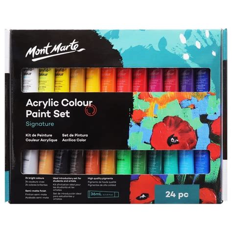 Mont Marte Signature Paint Set - Acrylic Paint 24pc x 36ml