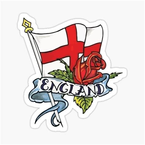 "England Traditional Tattoo" Sticker for Sale by casualsofficial ...