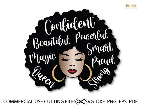 Afro Diva SVG Smart Confident Powerful Black Woman Queen | Etsy in 2022 ...