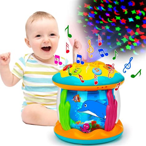 Baby Toys 6 to 12 Months Babies Ocean Rotating Light Up Infant Toys 12 ...