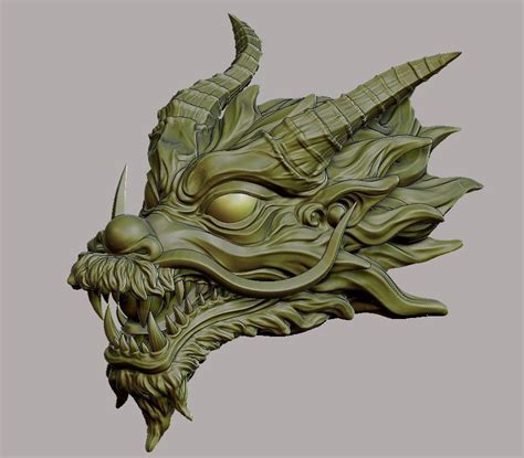 oriental Dragon Head 3D print model | CGTrader