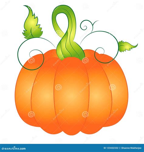 Cartoon Autumn Pumpkin Vector Illustration Clipart Stock Vector ...