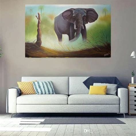 Elephant Oil Painting (100% Orignal Handmade On Canvas), Size ...