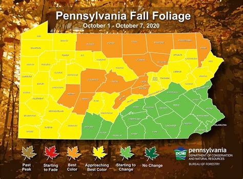 Pennsylvania Fall Foliage Map