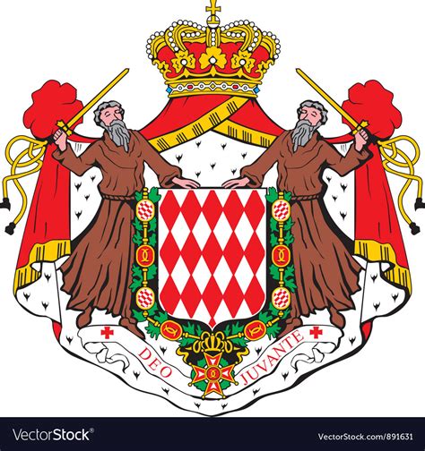 Monaco coat-of-arms Royalty Free Vector Image - VectorStock