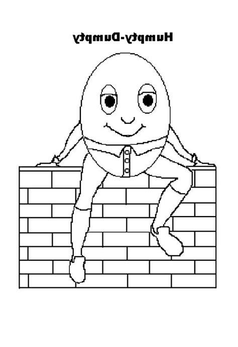 Humpty Dumpty, : Drawing Humpty Dumpty Sitting on the Wall Coloring ...