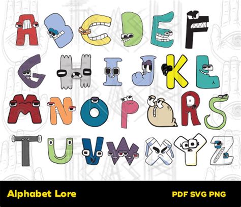 Alphabet Lore Entire Alphabet Individual Letters Fonts - Etsy New Zealand