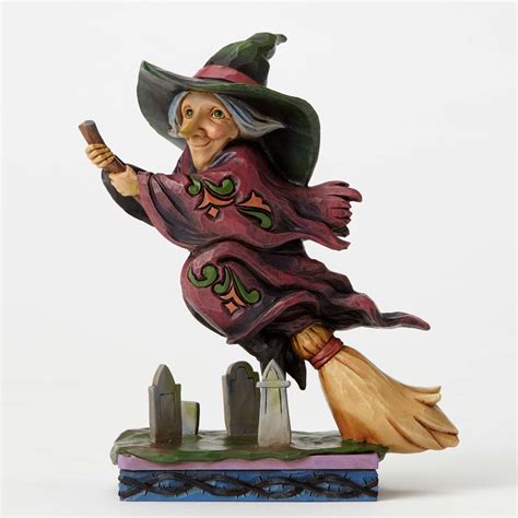 Pint Sized Flying Witch | Jim shore, Flying witch, Halloween witch ...