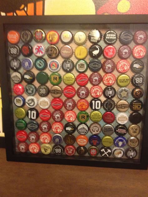 Beer Cap Wall Art Traditional Anniversary Gifts, Quick Crafts, Beer ...