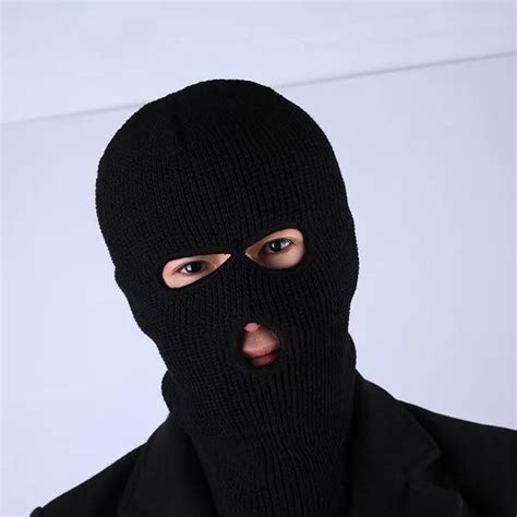 Full Face Black Ski Mask / Robber Burglary Mask | Shopee Philippines