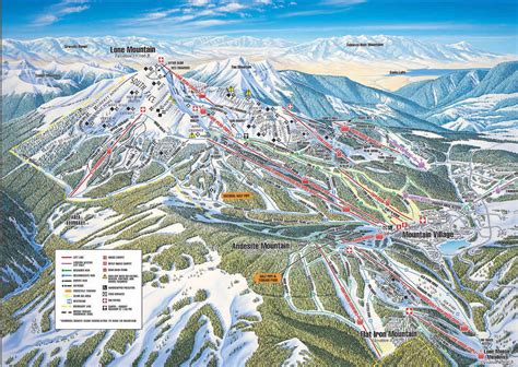 Big Sky Resort Ski Map : Full Area