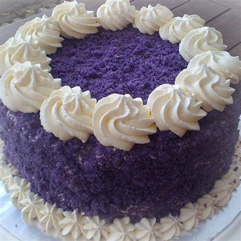 Red Ribbon Style Ube Cake - Recipe for Purple Yam Cake