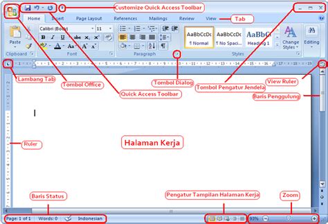 Fungsi Menu bar pada Microsoft Word/Ms. Word 2007 ~ BiellSoft™