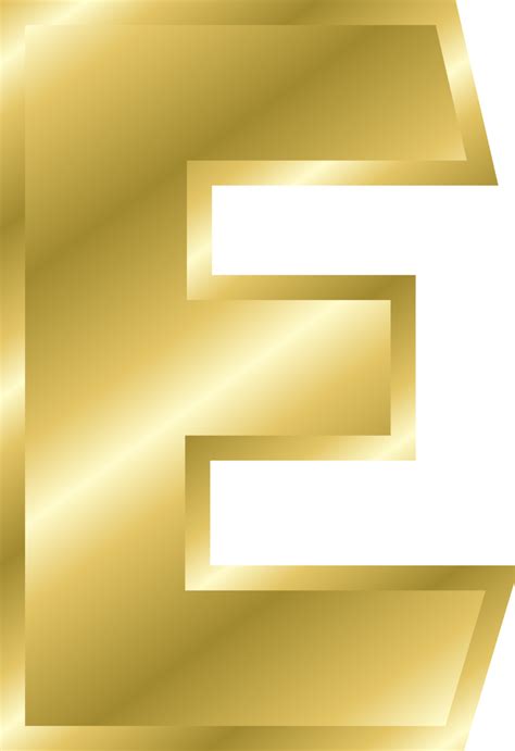 Download HD Download Gold Letter E Png Clipart Letter Clip Art - Gold ...