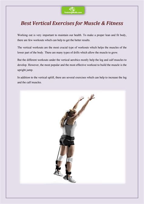 Best Vertical Exercises for Muscle & Fitness by TrainingMalls - Issuu