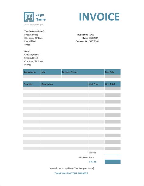 Microsoft excel invoice template - svrewa