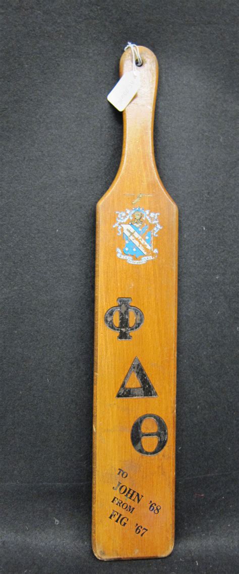 Phi Delta Theta Pledge Paddle, c.1965 | Dickinson College