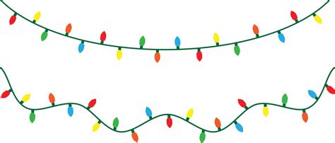 Christmas lights string isolated on white background vector 9096283 ...