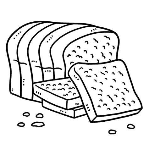 Premium Vector | Ramadan slice loaf bread isolated coloring page