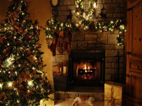 Christmas Fireplace Backgrounds - Wallpaper Cave