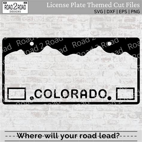 Colorado Blank License Plate SVG Cut File Cricut Personalizable ...