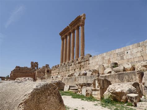 The Temple of Bacchus and the Temple of Jupiter in Baalbek, Lebanon ...