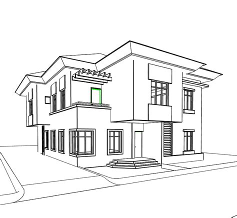 2-storey house illustration, House plan Drawing Interior Design ...