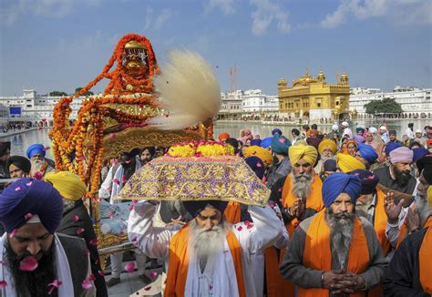 Today's Photo : Sikh devotees participate in a nagar kirtan in Amritsar