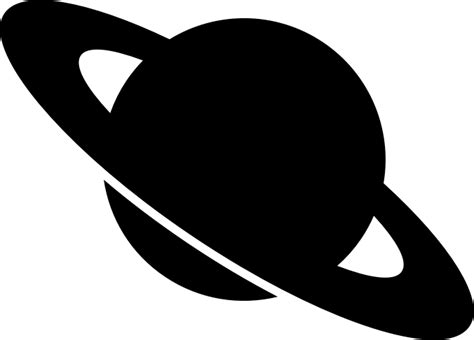 Saturn clipart black and white, Saturn black and white Transparent FREE ...