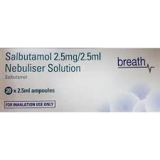 Salbutamol 2.5mg/2.5ml nebuliser liquid unit dose vials (20 Unit(s)(s))