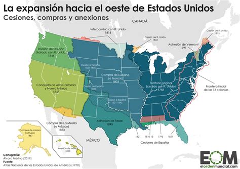 La expansión de los Estados Unidos - Mapas de El Orden Mundial - EOM