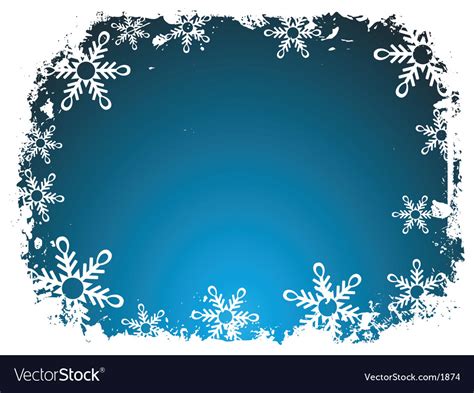 Snowflake border Royalty Free Vector Image - VectorStock