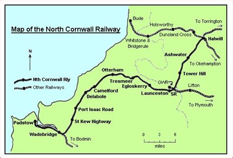 Cornwall Rail Network Map