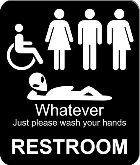 funny bathroom sign 8 1/2 X 10 RESTROOM SIGN Aluminum NEW An alien men ...