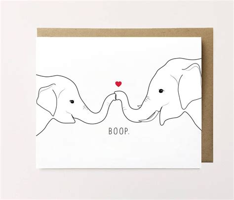 Elephant Card Cute Mother's Day Card Cute Anniversary - Etsy