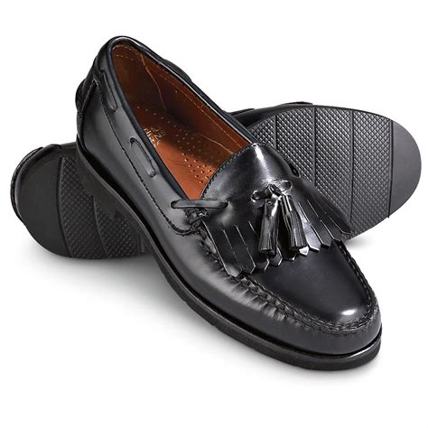 Men's Sebago® Brume Tassel Loafers, Black - 141120, Dress Shoes at ...