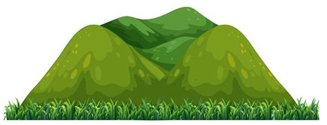 Isolated green mountain on white background 538950 Vector Art at Vecteezy