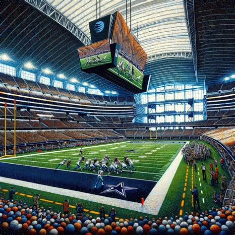 AT&T Stadium Art Collection Set of 4 Digital Prints for Cowboys Fans ...