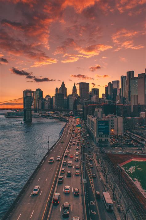 New York Sunset | Sunset wallpaper, Scenery wallpaper, Pretty landscapes