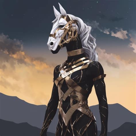 Premium AI Image | Symbolism Minimalism Futuristic Centaur Humanoid ...