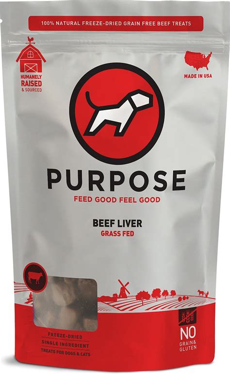 Purpose Beef Liver Freeze-Dried Dog Treats, 3-oz bag - Chewy.com