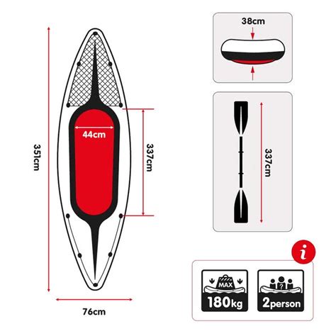 Intex K2 Challenger Inflatable 2 Seater Kayak