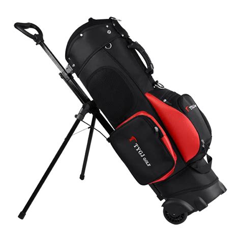 Brand TTYGJ Golf Travel Wheels Standard Stand Caddy golf cart bag staff ...