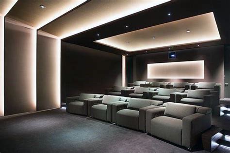 Top 40 Best Home Theater Lighting Ideas - Illuminated Ceilings and Walls