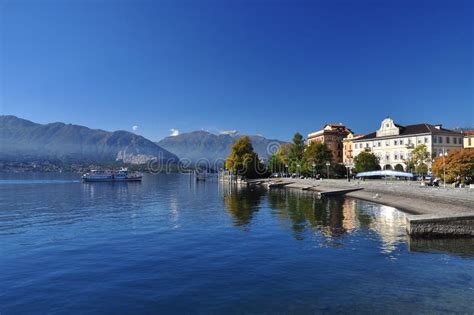 Lake Maggiore, Italy: Verbania Pallanza Lakeside Town Stock Photo ...