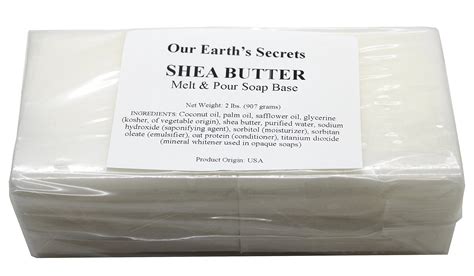 Shea Butter - 2 Lbs Melt and Pour Soap Base - Our Earth's Secrets- Buy ...