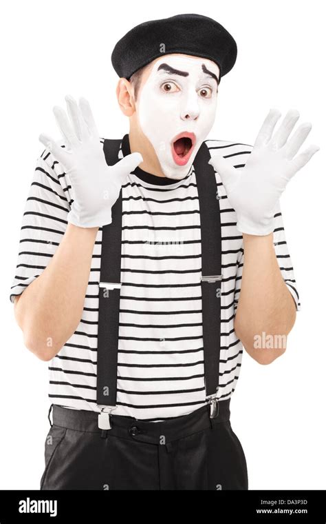 Mime artist white face paint hi-res stock photography and images - Alamy